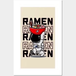 ramen noodles, astronaut spaceman, japanese noodles, food, japan Posters and Art